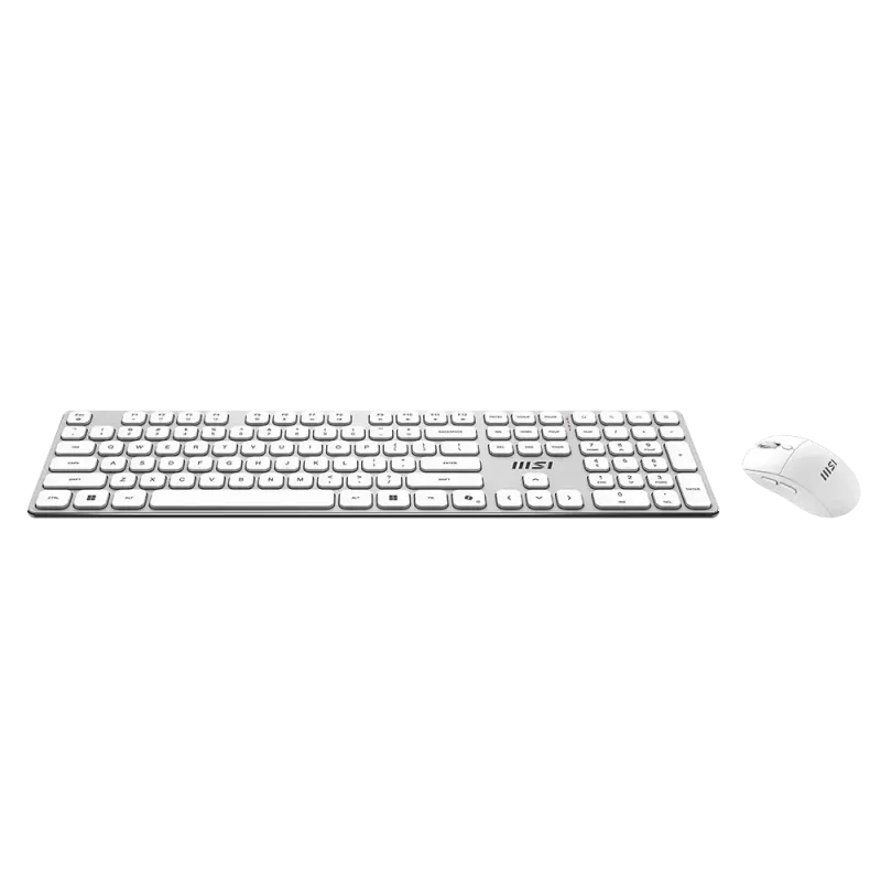 MSI Forge K210 Wireless Combo White US - Tastatur- und Maus-Set