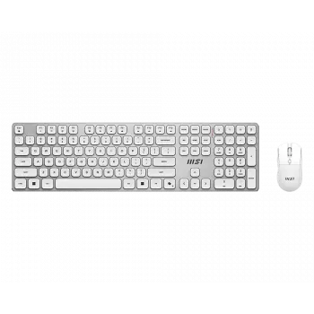 MSI Forge K210 Wireless Combo White US - Tastatur- und Maus-Set