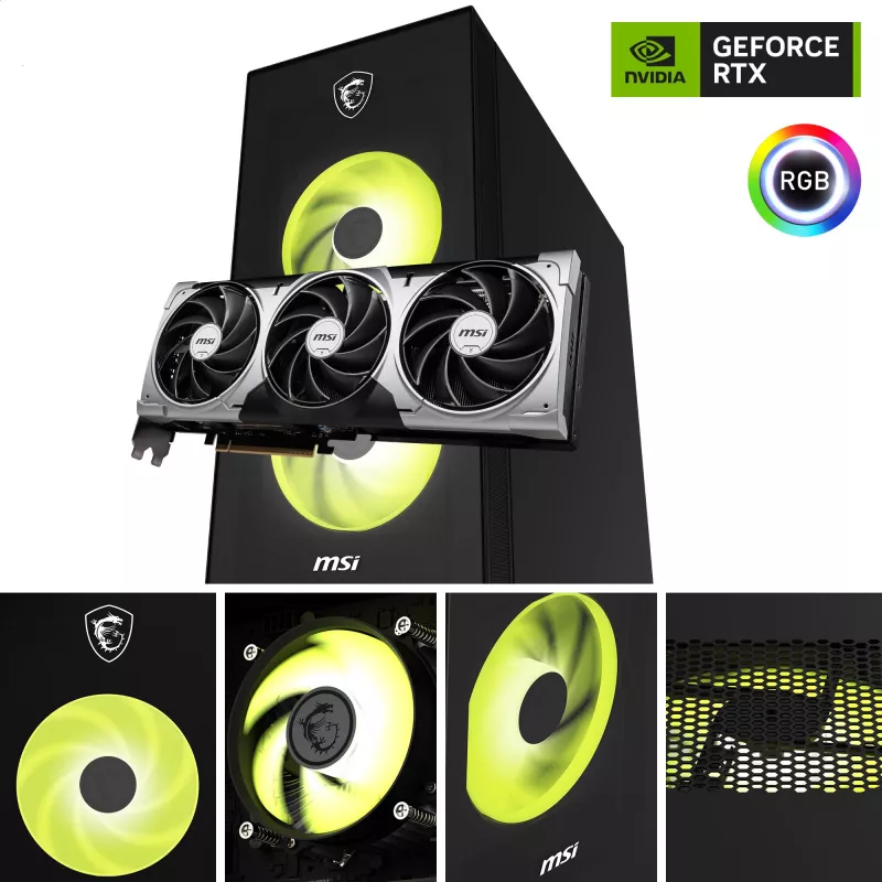 MSI MAG Infinite S AI 2NVM7-002AT Desktop-PC (Schwarz/Transparent, Windows 11 Home)