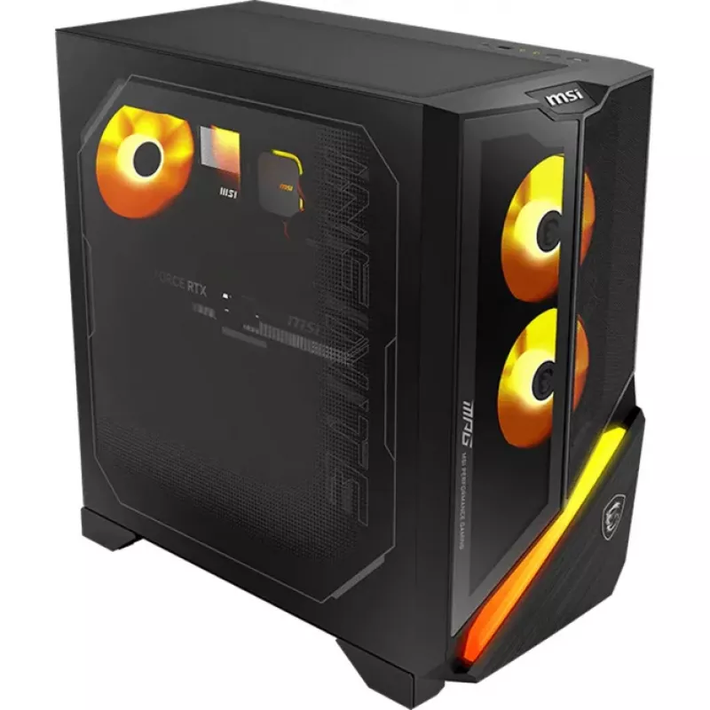 MSI MPG Infinite Z3 9NVPR7-883AT Gaming Desktop - Intel Core i7-13700F, RTX 4070, 32GB DDR5, 1TB NVMe SSD + 2TB HDD, Windows 11 Home, Schwarz/Transparent
