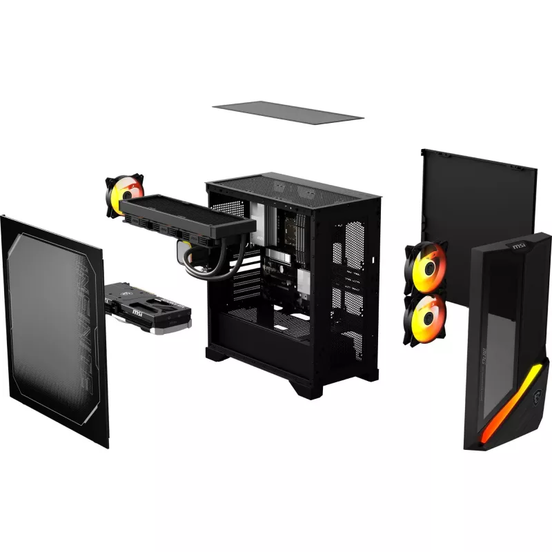 MSI MPG Infinite Z3 X3D Gaming-Desktop-PC, AMD Ryzen 7 7800X3D, 32GB DDR5, 1TB NVMe SSD, NVIDIA GeForce RTX 4070 Ti, Windows 11 Home, Schwarz