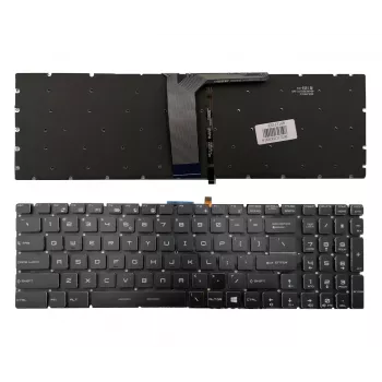 MSI MS-16JB Laptop-Ersatztastatur - US Englisch QWERTY, beleuchtet, Schwarz