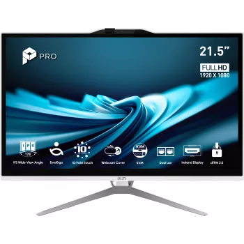 MSI Pro AP222T 14MA-606XEU All-In-One PC/Workstation, 21,5 inch FHD Touchscreen, Intel Core i5-13400, 16GB DDR4, 512GB NVMe SSD, Windows 11 Pro