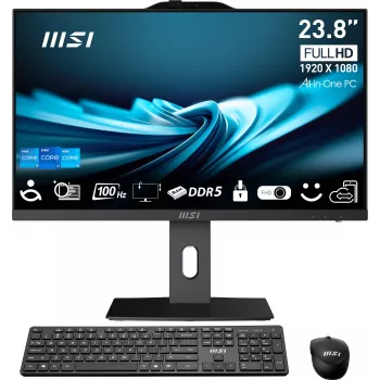 MSI PRO AP242P 14M-1096XEU All-in-One-PC, 23,8 Zoll FHD IPS, Intel Core i7-14700, 16GB RAM, 1TB SSD, Wi-Fi 6E, ohne Betriebssystem, Schwarz