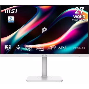 MSI PRO MAX 271QPHW E14 27-Zoll WQHD IPS 144Hz Flachbildschirm Weiß