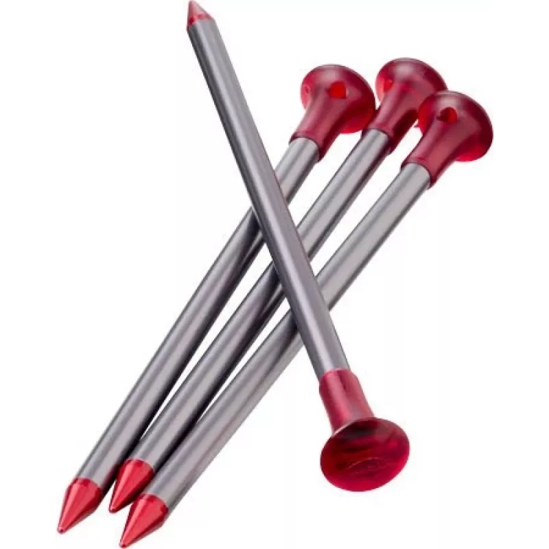MSR Carbon-Core Hering Aluminium, Carbonfaser Rot, Silber 4 Stück