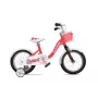 MTB Mädchenfahrrad 14 Zoll – Leichtes Aluminium-Kinderfahrrad mit Rücktrittbremse, V-Bremse, Stützrädern, Schutzblechen, Klingel & Ständer – Pink