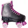 MUUWMI Disco Rollschuhe EU 31-34, Lila/Schwarz, 4-fach verstellbar