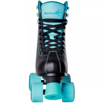 MUUWMI Rollschuh Disco Gr. 31-34, Rollschuhe türkis/schwarz