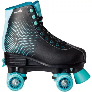 MUUWMI Rollschuh Disco Gr. 31-34, Rollschuhe türkis/schwarz
