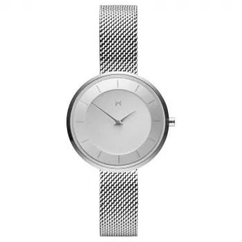 MVMT Damenuhr D-FB01-S Signature Quarz Analog 32mm Edelstahl Mesh-Armband Silber