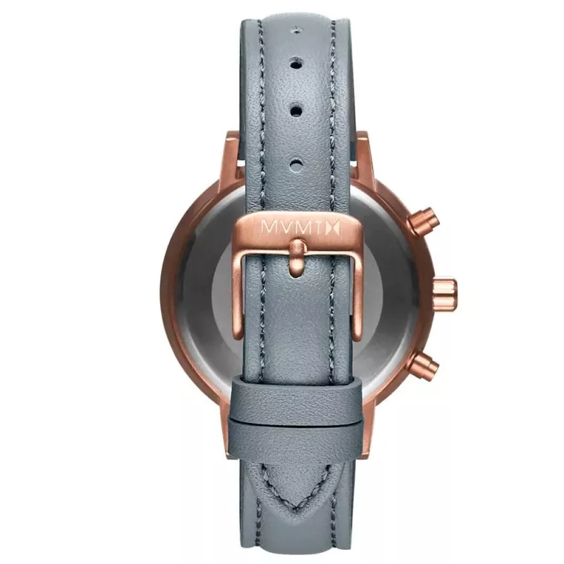 MVMT Damen Nova Chrono Uhr 38mm Roségold Edelstahl Grünes Leder D-FC01-RGGR