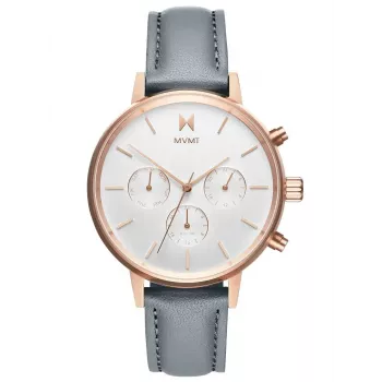 MVMT Damen Nova Chrono Uhr 38mm Roségold Edelstahl Grünes Leder D-FC01-RGGR