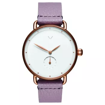 MVMT Damen Nova Chrono Uhr D-FR01-RGPU 36mm Roségold Edelstahl Lila Leder