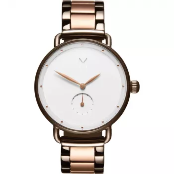 MVMT Damenuhr Nova FR01-TIRGW 40mm Edelstahl Rosegold Grau