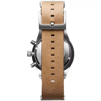 MVMT Damenuhr D-MV01-WT (42mm) - Weißes Zifferblatt, Weißes Lederarmband