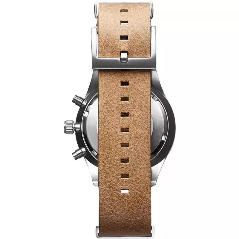 MVMT Damenuhr D-MV01-WT (42mm) - Weißes Zifferblatt, Weißes Lederarmband