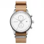 MVMT Damenuhr D-MV01-WT (42mm) - Weißes Zifferblatt, Weißes Lederarmband