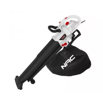 NAC VBE300A-AS-WS-CH Elektrischer Laubbläser 3000 W 270 km/h Schwarz, Weiß