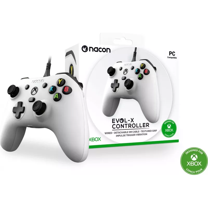 NACON EVOL-X Wired Controller for Xbox Series X|S, Xbox One, PC - White