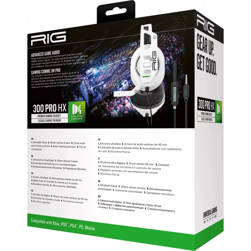 NACON RIG 300HX Gaming Headset für Xbox, Weiß