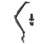 NanoRS Universal-Mikrofonhalter mit 3/8 inch- und 5/8 inch-Gewindeadapter, 1 kg Belastung, 360°-Drehung