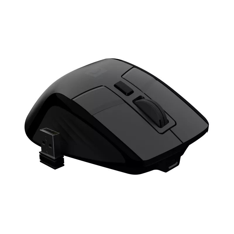 Natec Jaguar Pro Kabellose Gaming-Maus, 2,4 GHz + Bluetooth, 4000 DPI, Schwarz