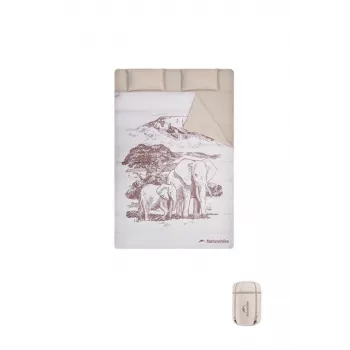 NATUREHIKE Doppelschlafsack M250 Grau 210x145 cm 2-Personen 3-Jahreszeiten