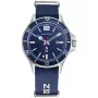 Nautica Herren NAPABS904 Analog Quarzuhr 43mm blaues Silikonarmband