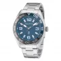 Nautica Herren Quarz Analog Uhr NAPFWS307 44mm Blaues Zifferblatt Blaues Silikonband