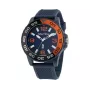 Nautica Herren Quarz-Chronograph Uhr NAPFWS302 45mm blaues Zifferblatt Silikonarmband