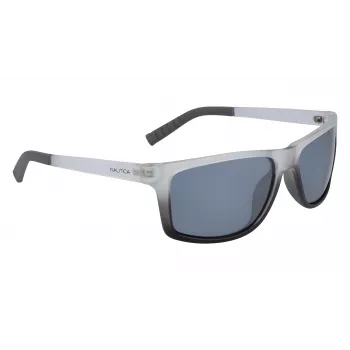 Nautica N3651SP-071 Herren Polarized Pilot Sonnenbrille - Schwarzer Rahmen Graue Gläser 62mm