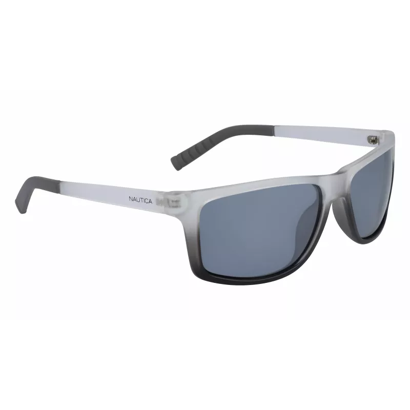 Nautica N3651SP-071 Herren Polarized Pilot Sonnenbrille - Schwarzer Rahmen Graue Gläser 62mm