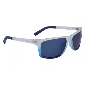 Nautica N3651SP-471 Herren Polarized Rechteck-Sonnenbrille - Schwarz