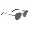 Nautica N4641SP-030 Herren-Rechteck-Sonnenbrille, Matt-Schwarzer Rahmen, Graue Gläser, 53 mm