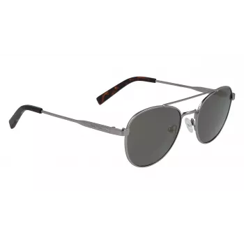 Nautica N4641SP-030 Herren-Rechteck-Sonnenbrille, Matt-Schwarzer Rahmen, Graue Gläser, 53 mm