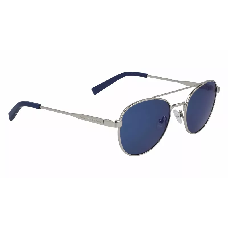 Nautica N4641SP-040 Herren Rechteckige Polarisierte Sonnenbrille - Matt Schwarzer Rahmen, Graue Gläser
