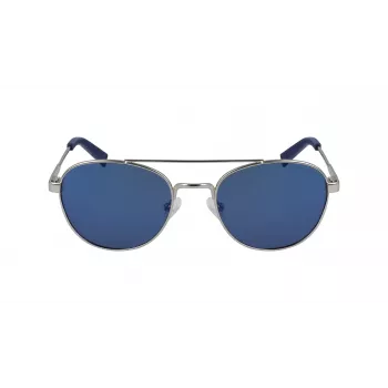Nautica N4641SP-040 Herren Rechteckige Polarisierte Sonnenbrille - Matt Schwarzer Rahmen, Graue Gläser