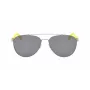 NAUTICA N5131S-046 Herren Rechteck-Sonnenbrille Schwarzer Rahmen Graue Gläser 60/17/140 mm