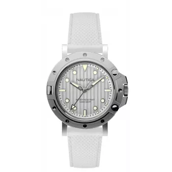 Nautica NAD12548G Unisex Uhr 40mm Blaues Zifferblatt Silikonarmband