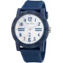 Nautica NAPATS301 Herren Quarz Analog Uhr 42,5mm Blaues Zifferblatt Silikon Armband