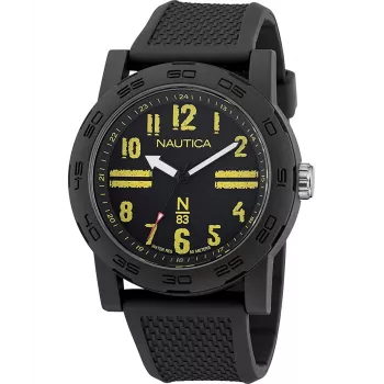Nautica Pacific Beach Herren Quarz Analog Uhr NAPATS303 Blau Silikon 42,5mm
