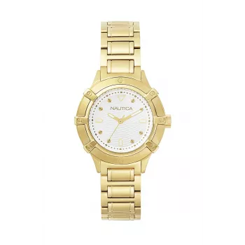 Nautica Damenuhr Cape Coral Quarz NAPCPR004 36mm Weißes Silikon