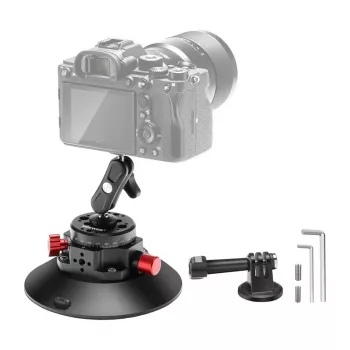 NEEWER CA013 Saugnapfhalterung mit 1/4 Zoll Schraube für Sportkameras (DJI Action, GoPro, Insta360)