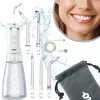 NENO Pulsar White Tragbarer Dental-Irrigator mit 300-ml-Tank, 3 Druckmodi, USB-C-Aufladung, IPX7 wasserdicht, 4 Düsen