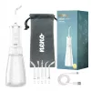 NENO Pulsar White Tragbarer Dental-Irrigator mit 300-ml-Tank, 3 Druckmodi, USB-C-Aufladung, IPX7 wasserdicht, 4 Düsen