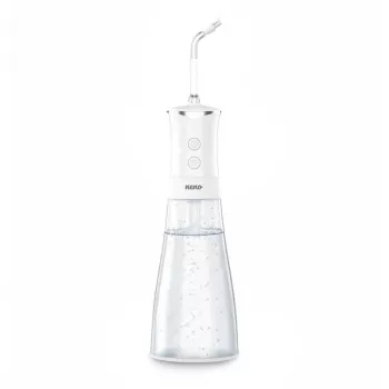 NENO Pulsar White Tragbarer Dental-Irrigator mit 300-ml-Tank, 3 Druckmodi, USB-C-Aufladung, IPX7 wasserdicht, 4 Düsen