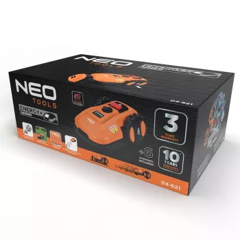 NEO Tools 04-621 40V bürstenloser Akku-Rasenmäher mit 40L Grasfangkorb und Mulchfunktion