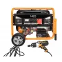 NEO TOOLS 04-732 Drehstrom-Benzingenerator 7,5 kW mit AVR, Elektrostart, Rädern