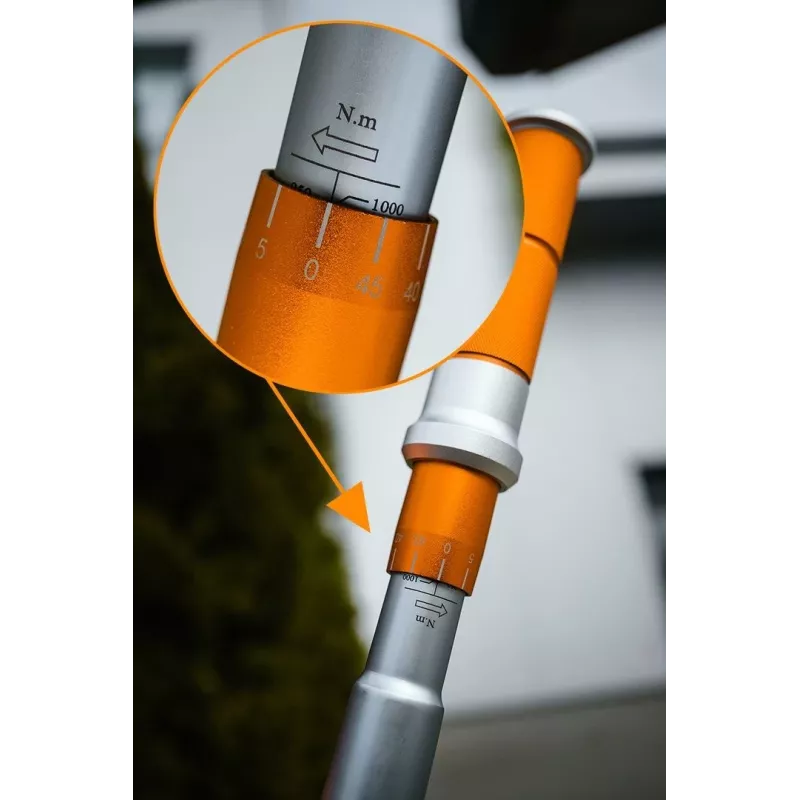 NEO TOOLS 08-839 1/2 Zoll Knarren-Drehmomentschlüssel 42-210 Nm mit Doppelskala und Aufbewahrungskoffer